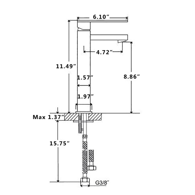 DORNBERG Vessel Sink Faucet Singlehandle Bathroom Faucet Wayfair